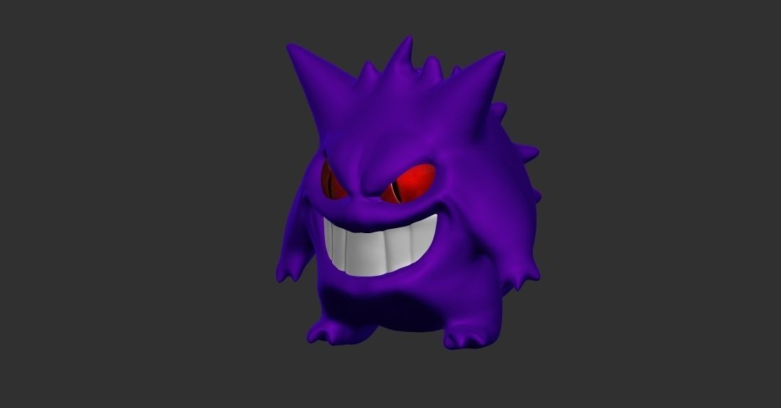 Gengar Pokemon Figurine for 3D printing  3D print model_1