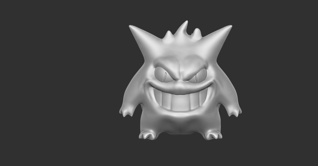 Gengar Pokemon Figurine for 3D printing  3D print model_2
