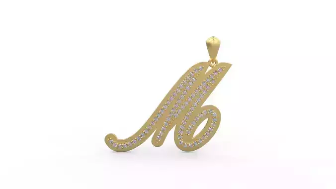 Initial Letters Pendant M
