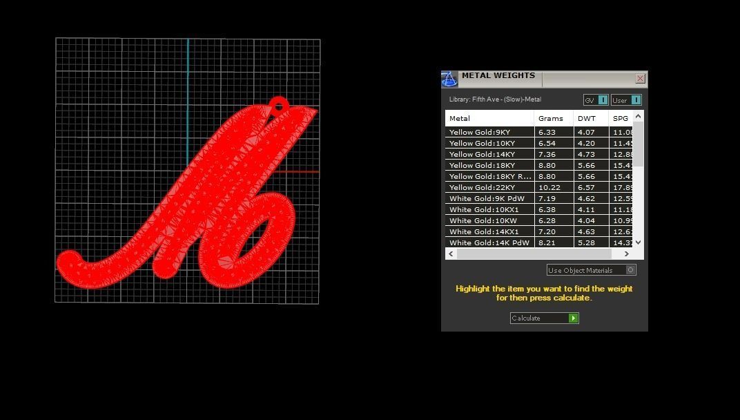 Initial Letters Pendant M 3D print model_2