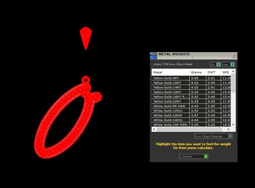 Initial Letters Pendant O 3D print model_5