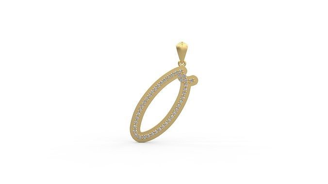 Initial Letters Pendant O 3D print model