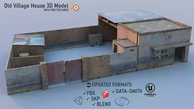 Old Village House 3D Model