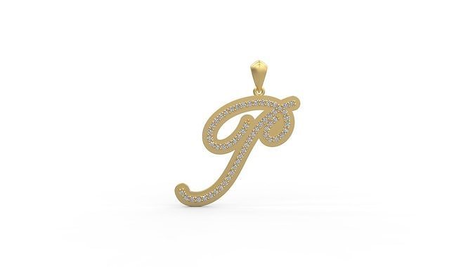 Initial Letters Pendant P 3D print model