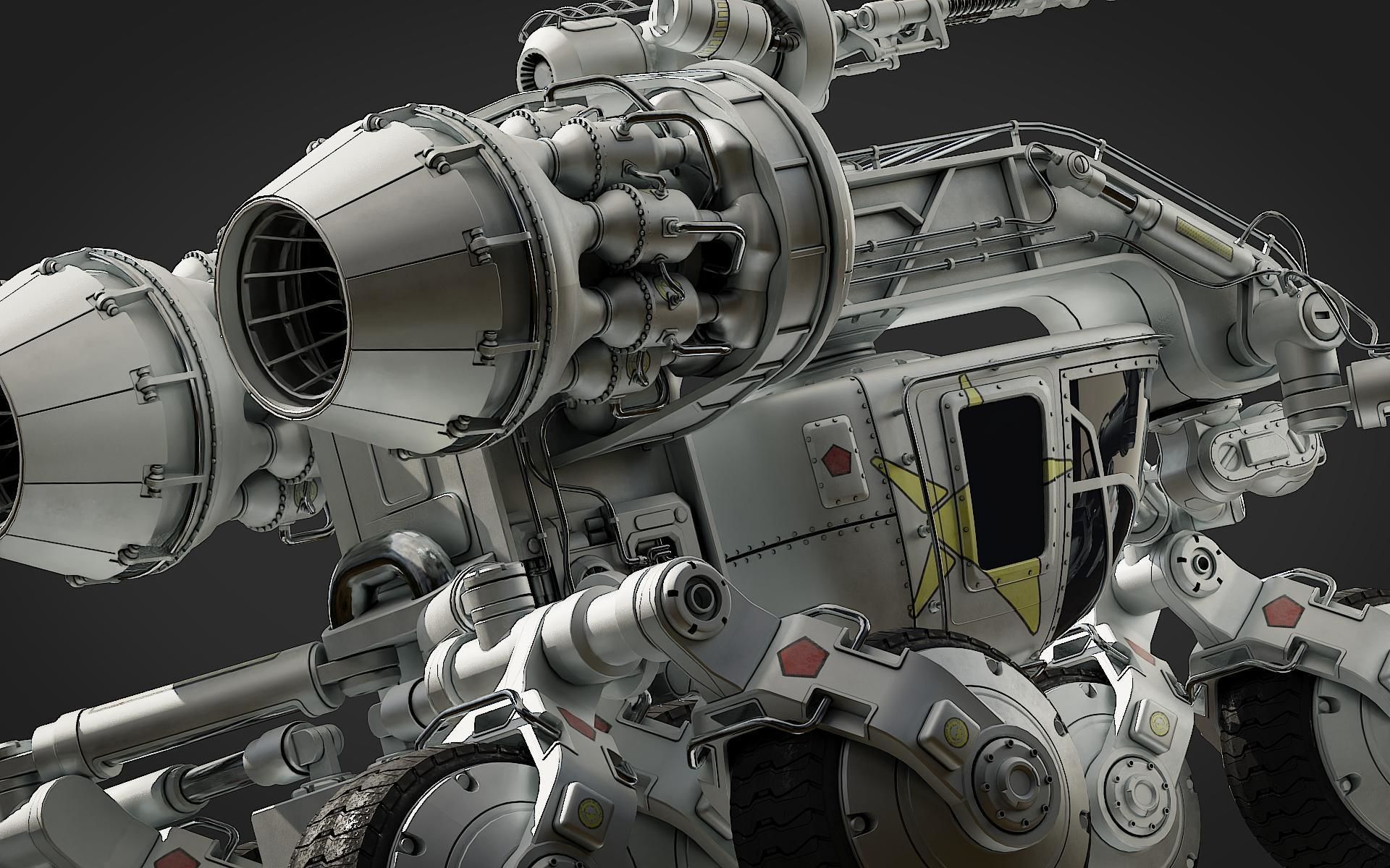 Scifi Rover 3D model_20