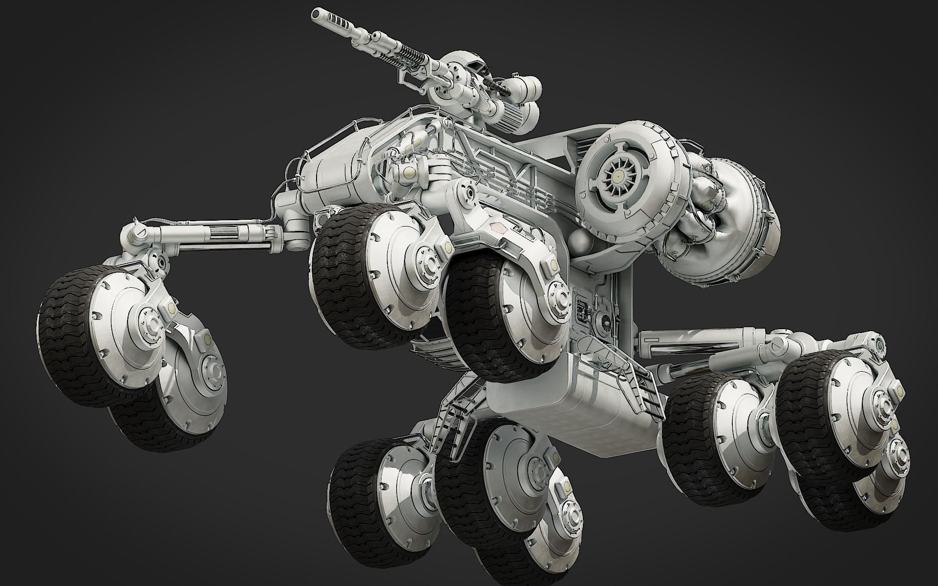 Scifi Rover 3D model_29