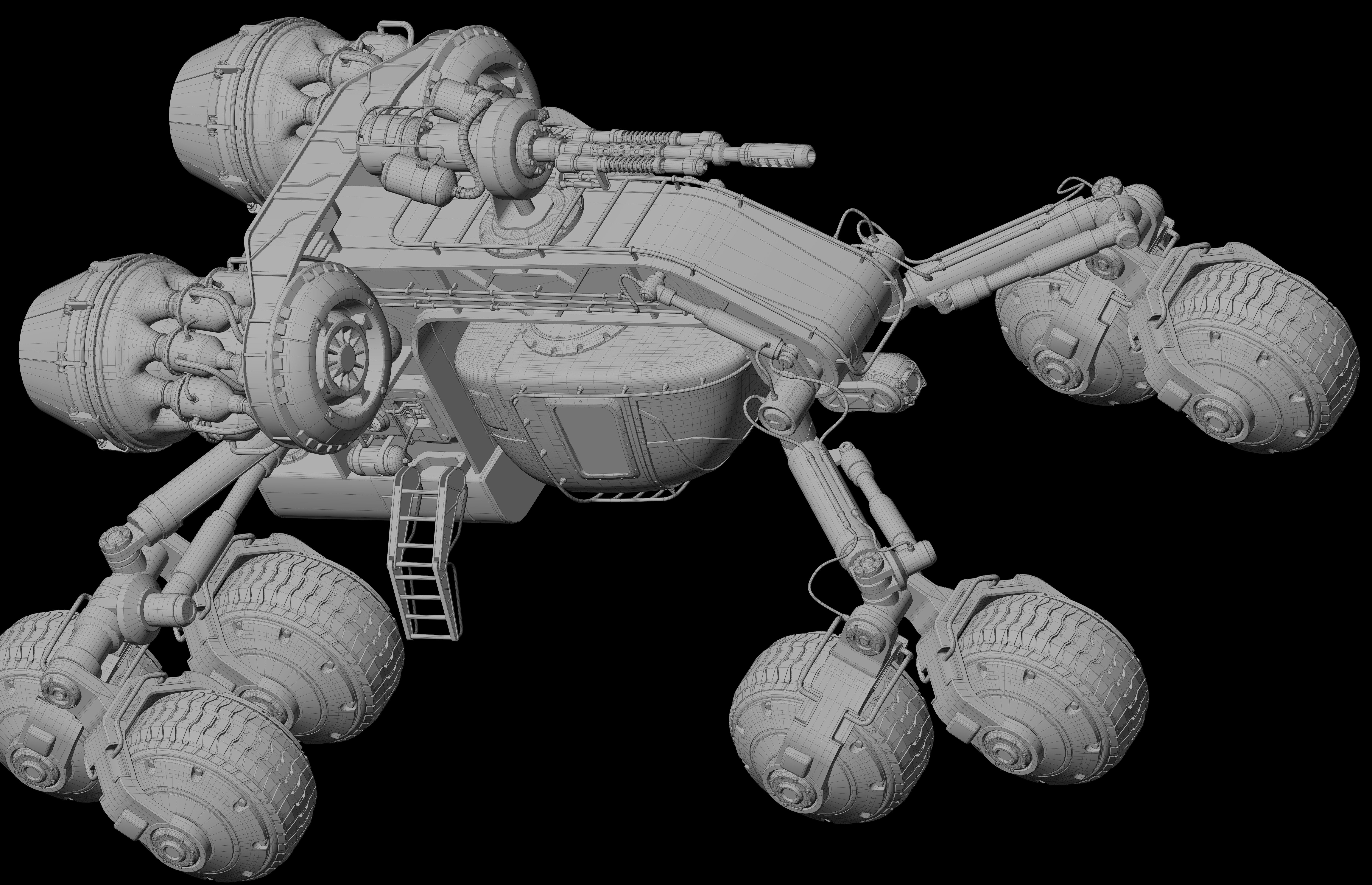 Scifi Rover 3D model_40
