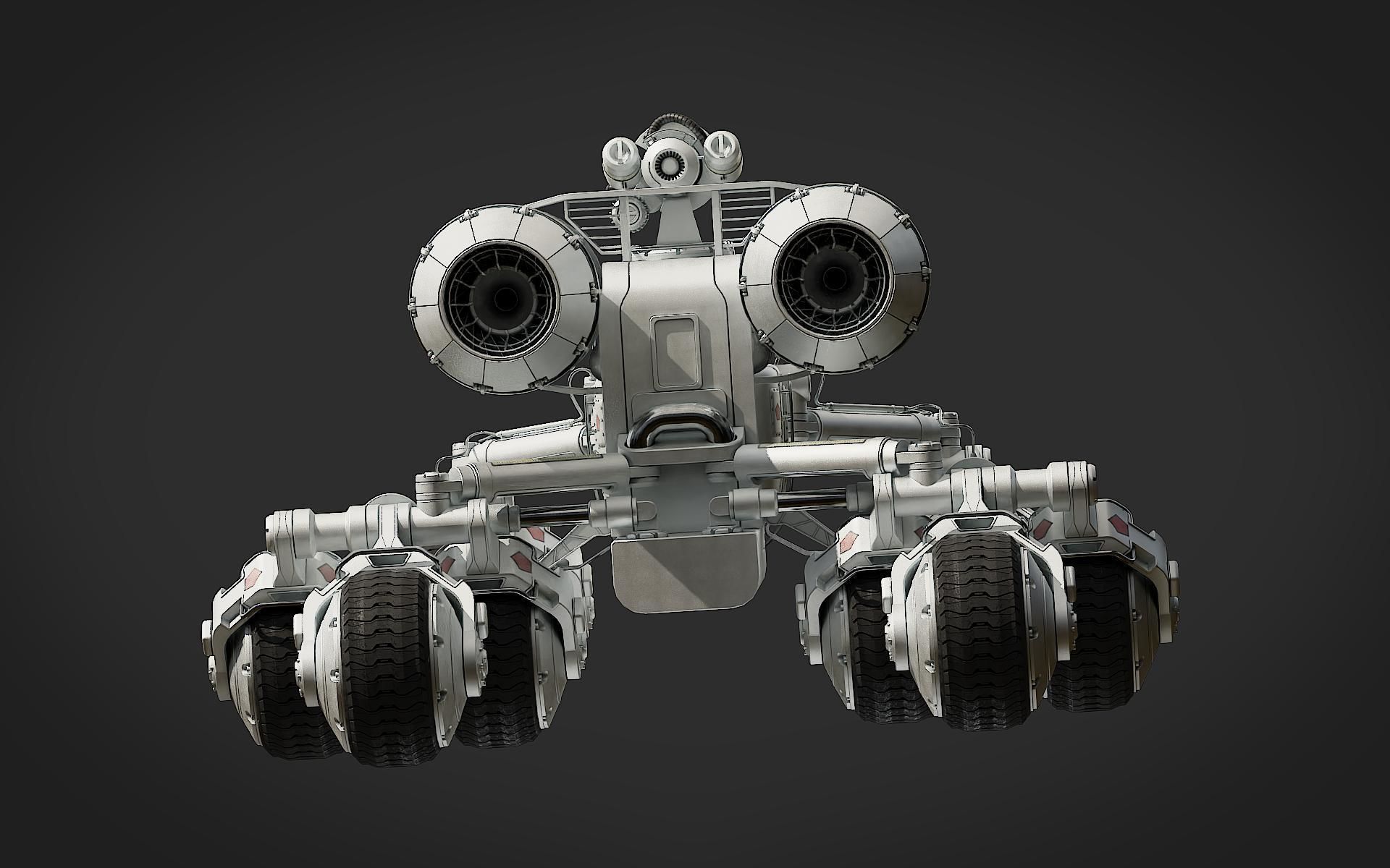 Scifi Rover 3D model_4
