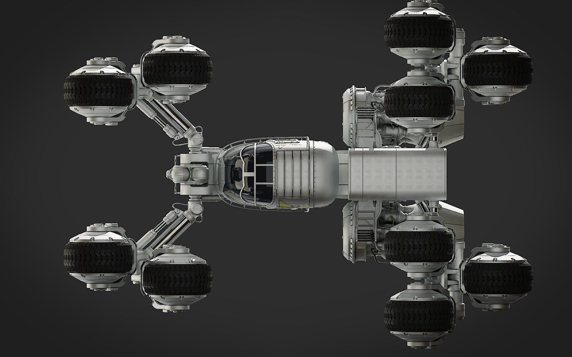 Scifi Rover 3D model_36