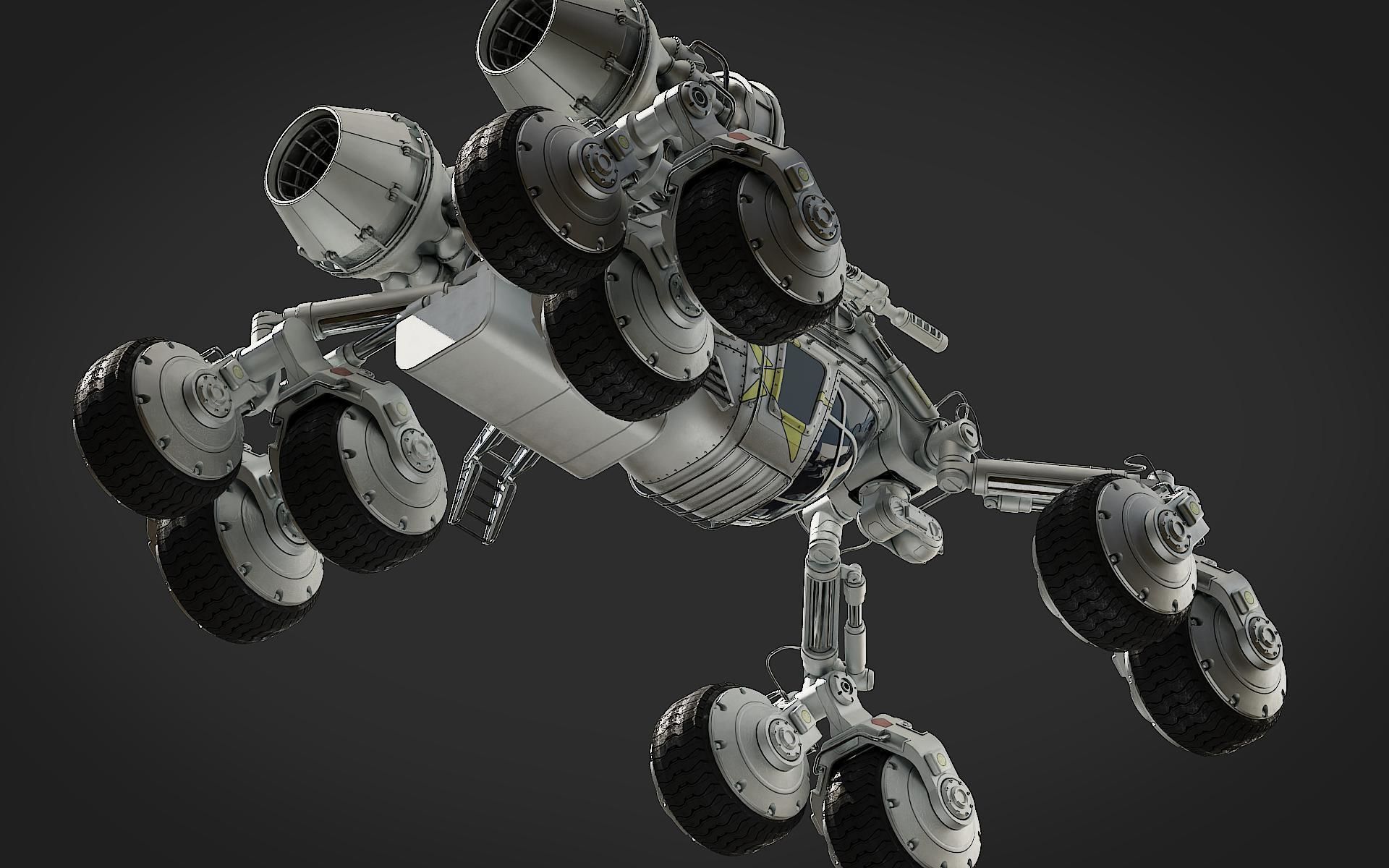 Scifi Rover 3D model_34