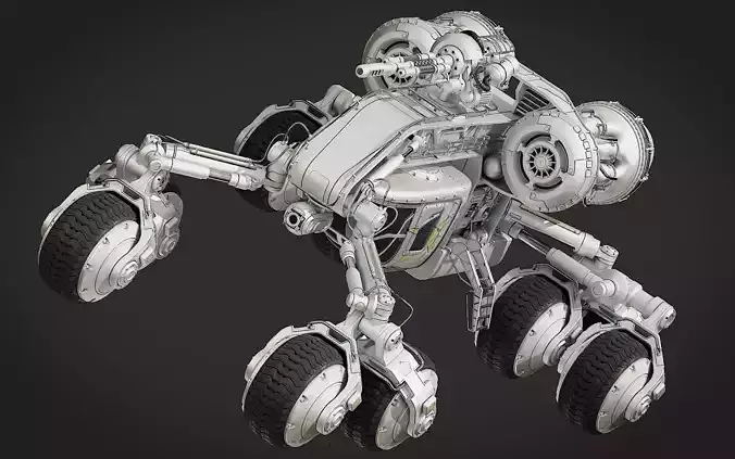 Scifi Rover 3D model