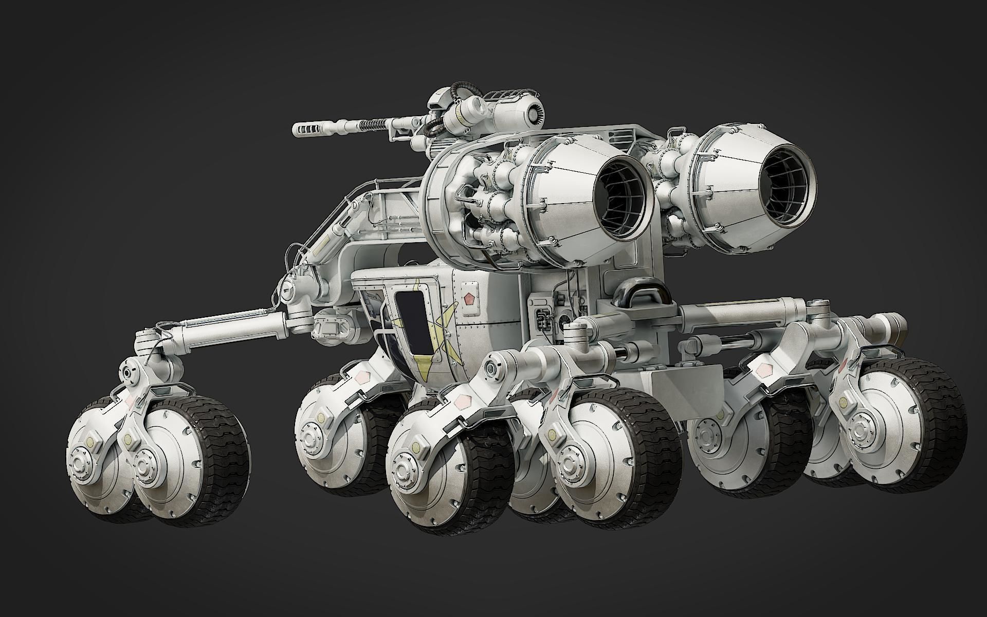 Scifi Rover 3D model_3