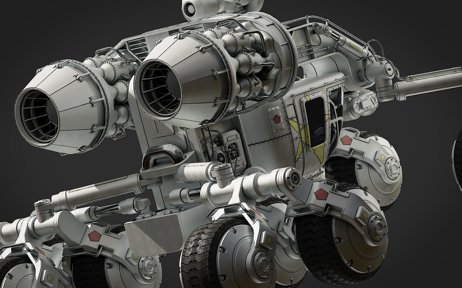 Scifi Rover 3D model_16