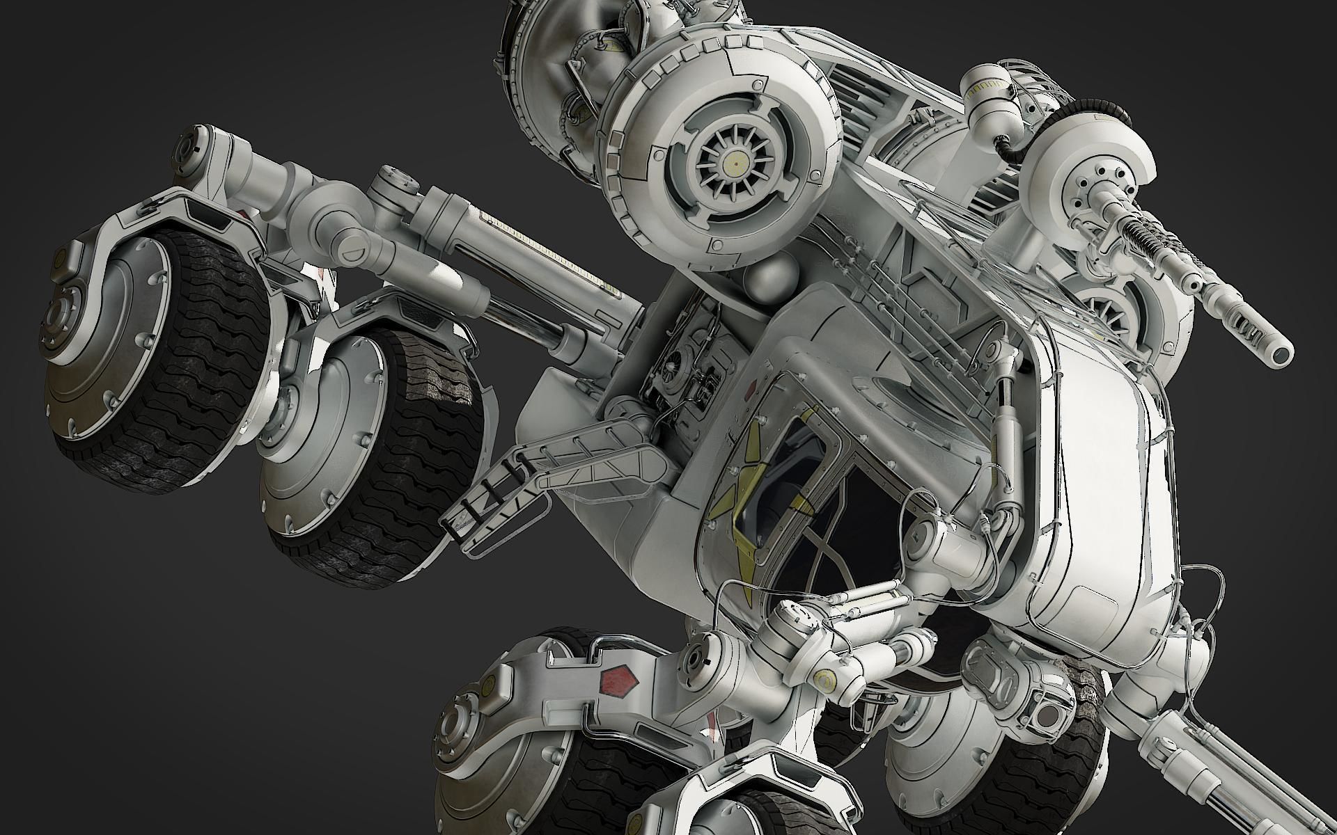 Scifi Rover 3D model_17