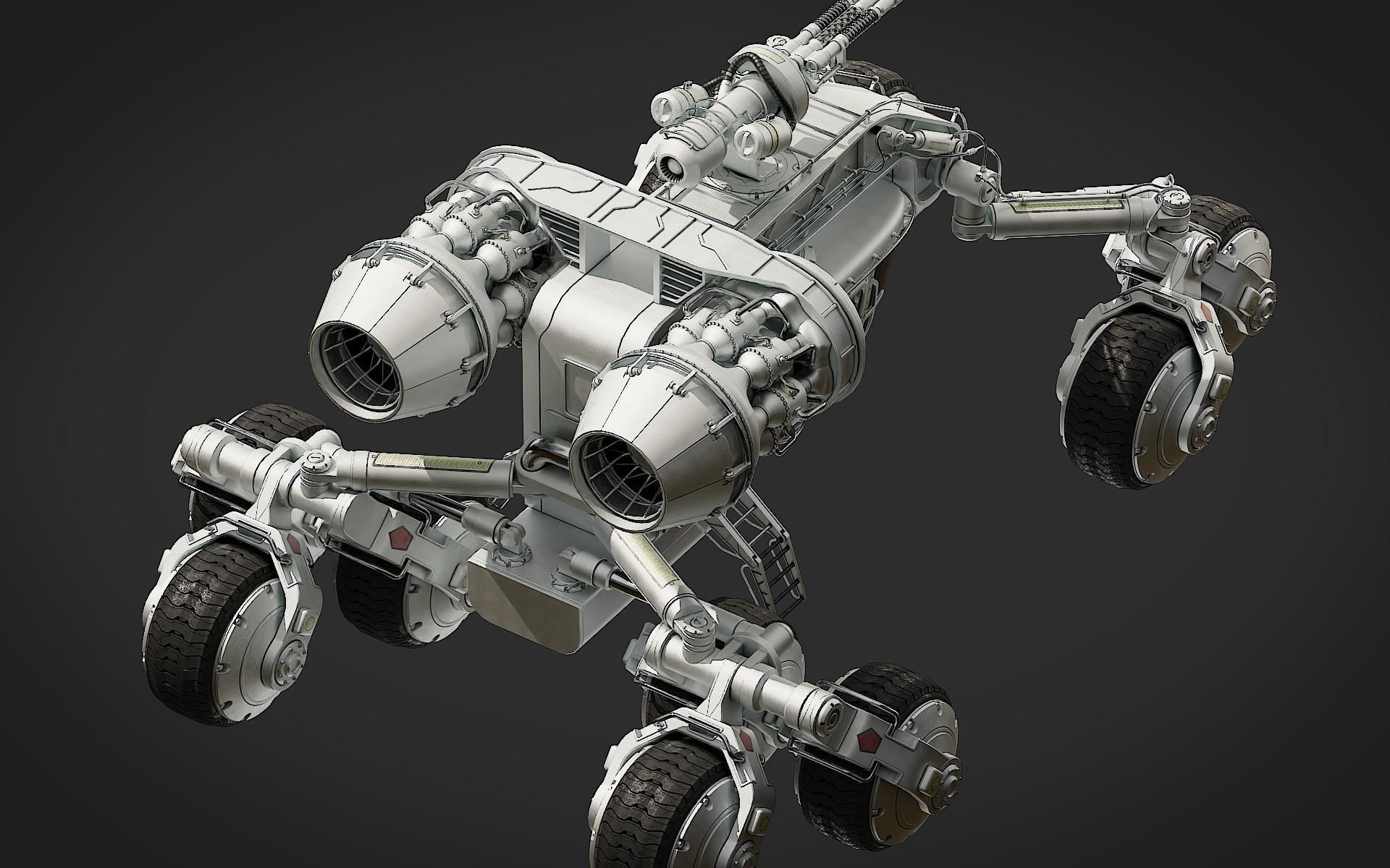 Scifi Rover 3D model_14