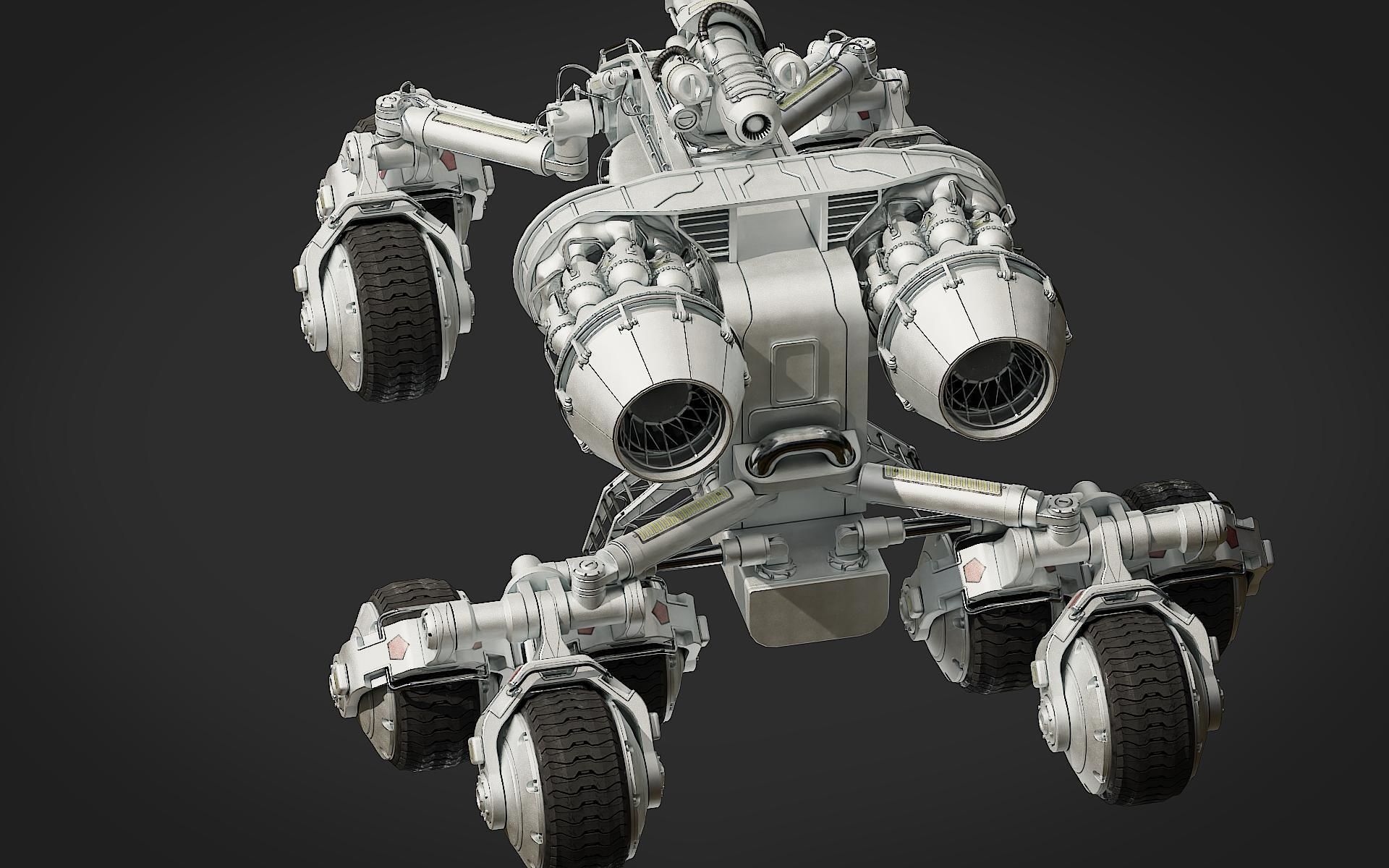Scifi Rover 3D model_13