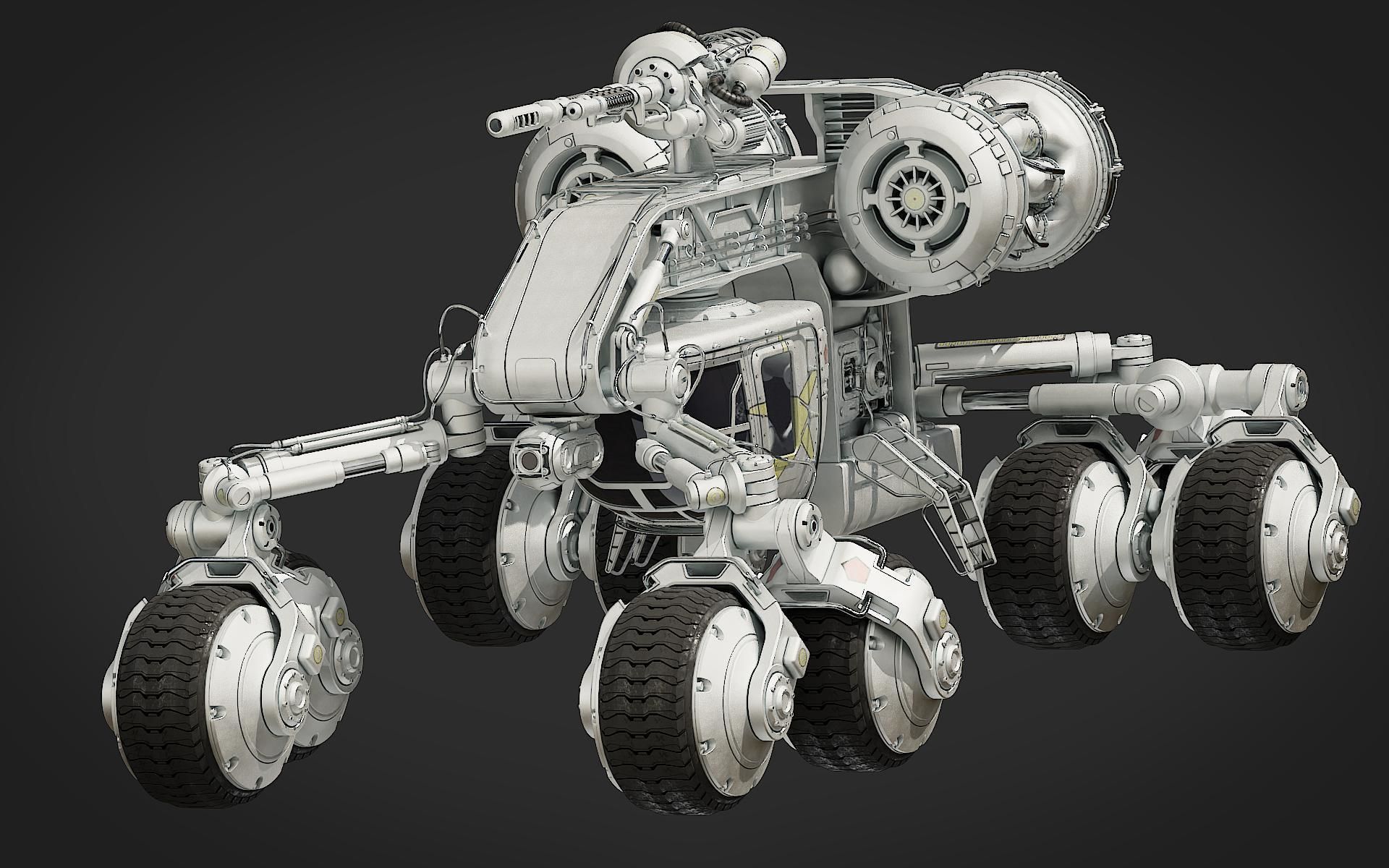 Scifi Rover 3D model_1