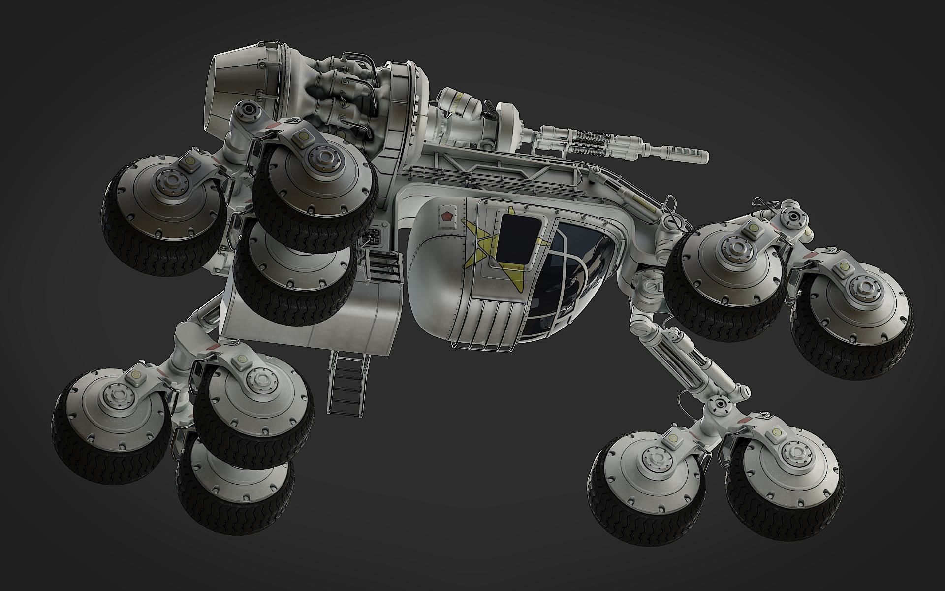 Scifi Rover 3D model_35