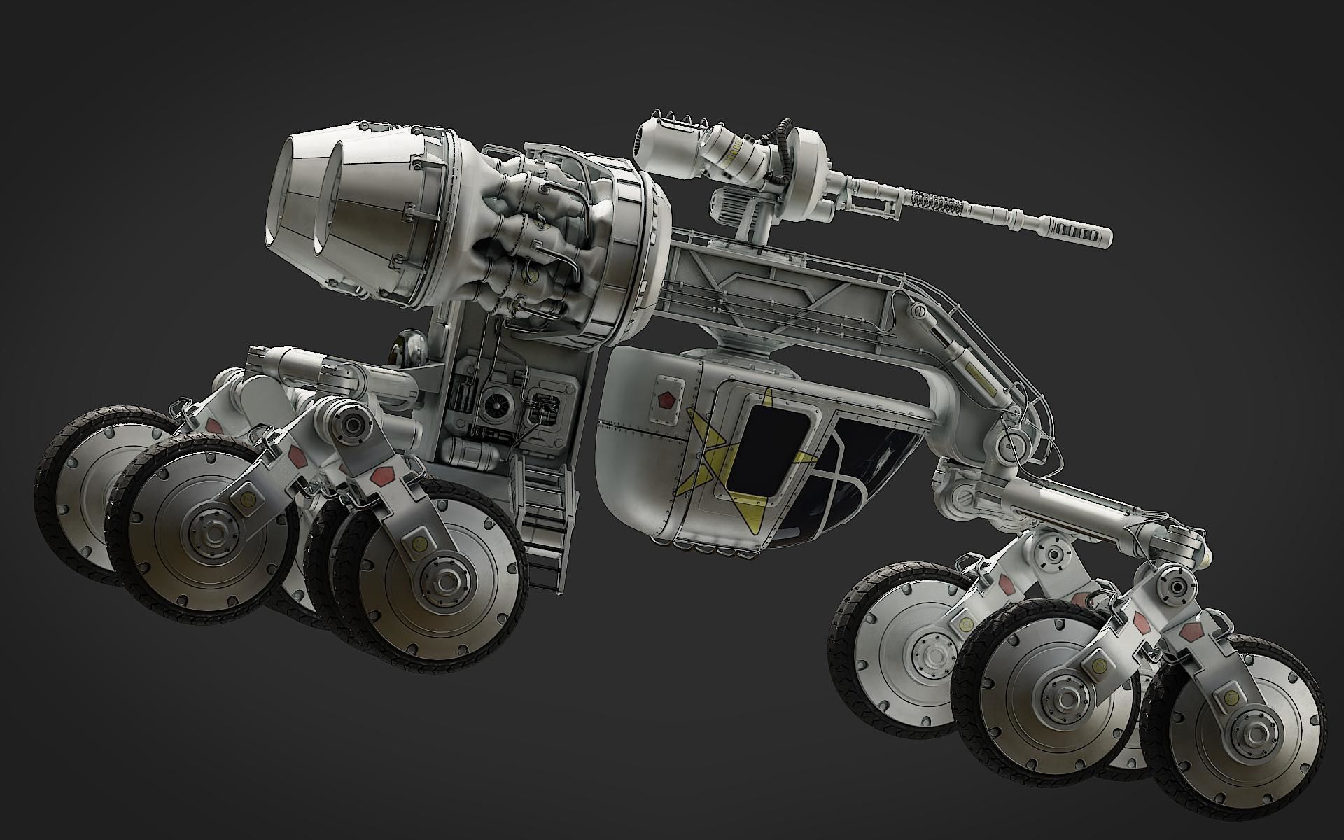 Scifi Rover 3D model_6