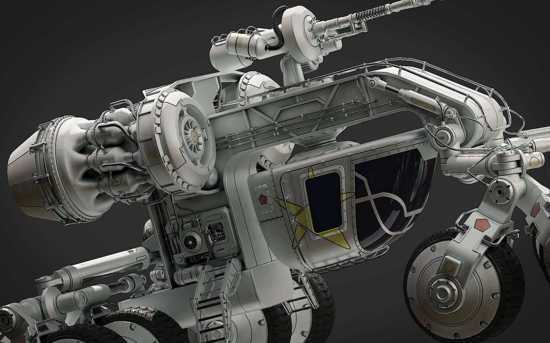 Scifi Rover 3D model_19