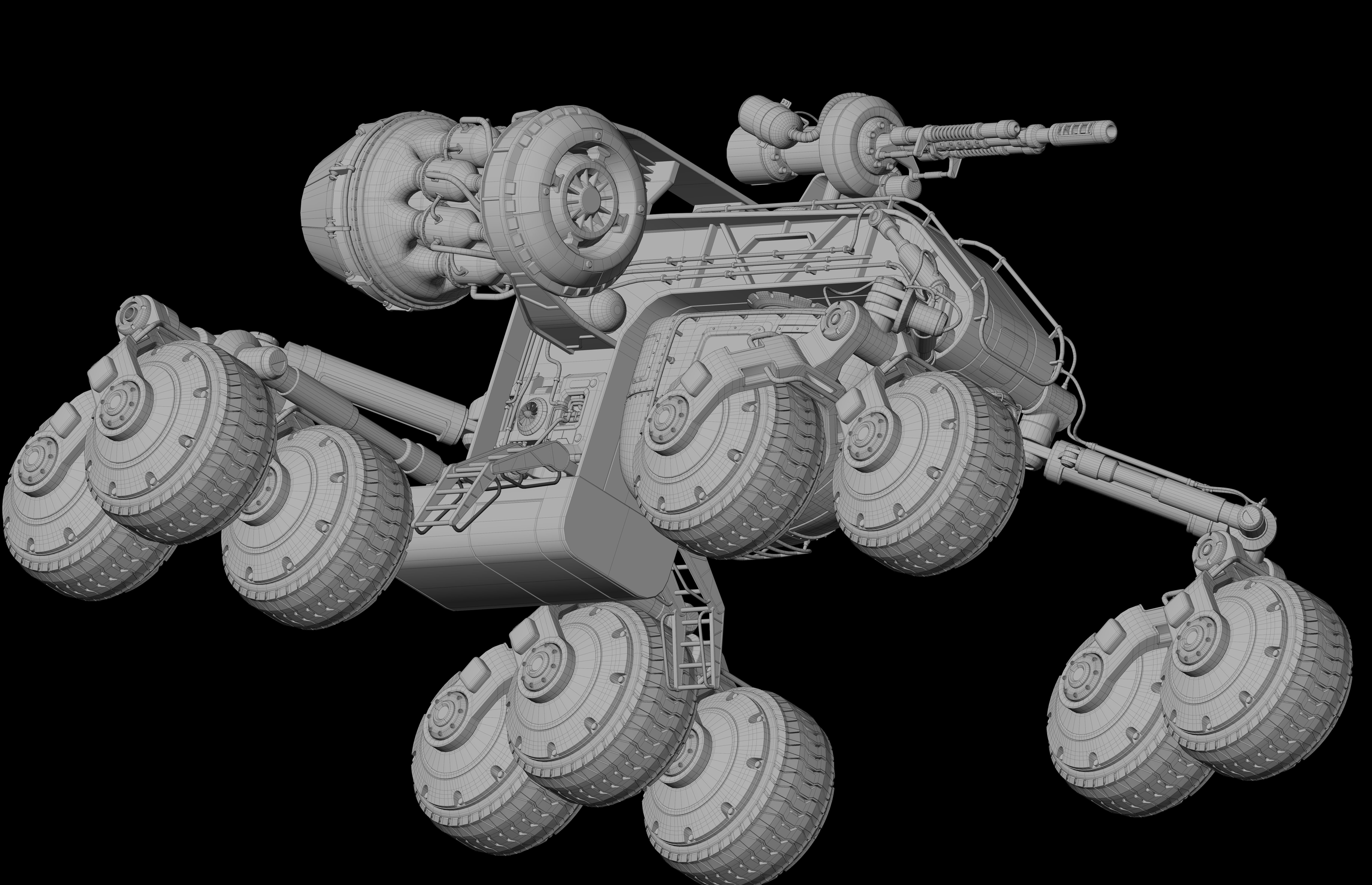 Scifi Rover 3D model_41
