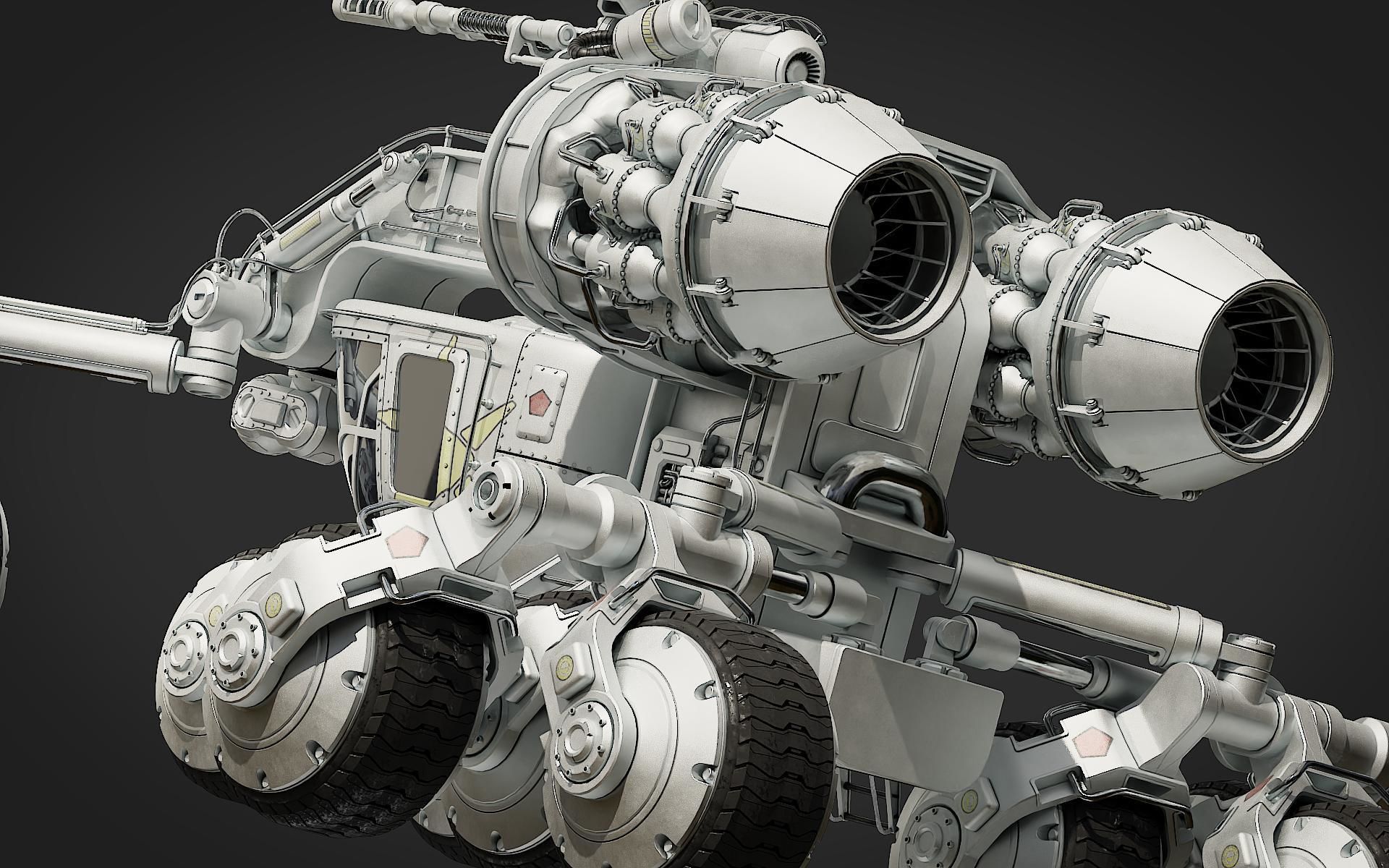 Scifi Rover 3D model_11