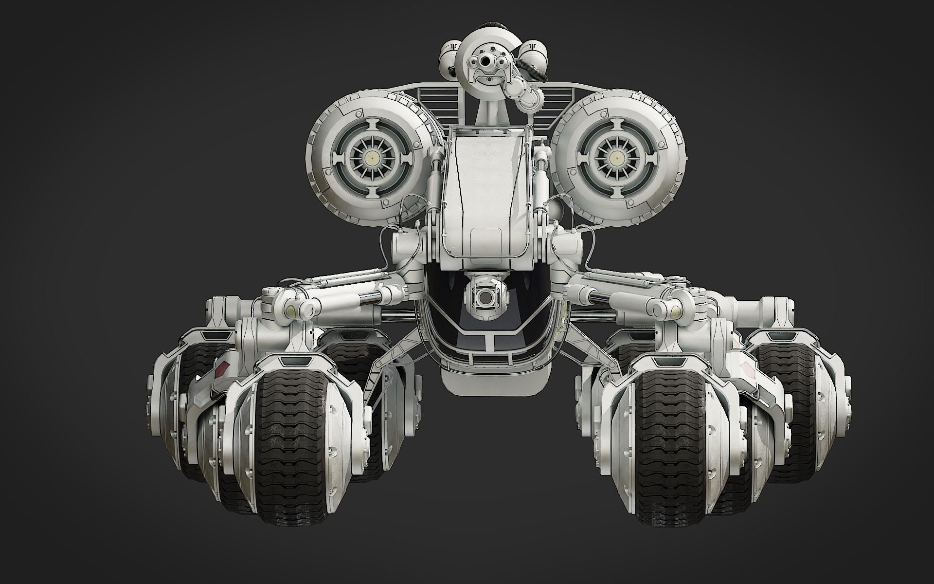 Scifi Rover 3D model_9