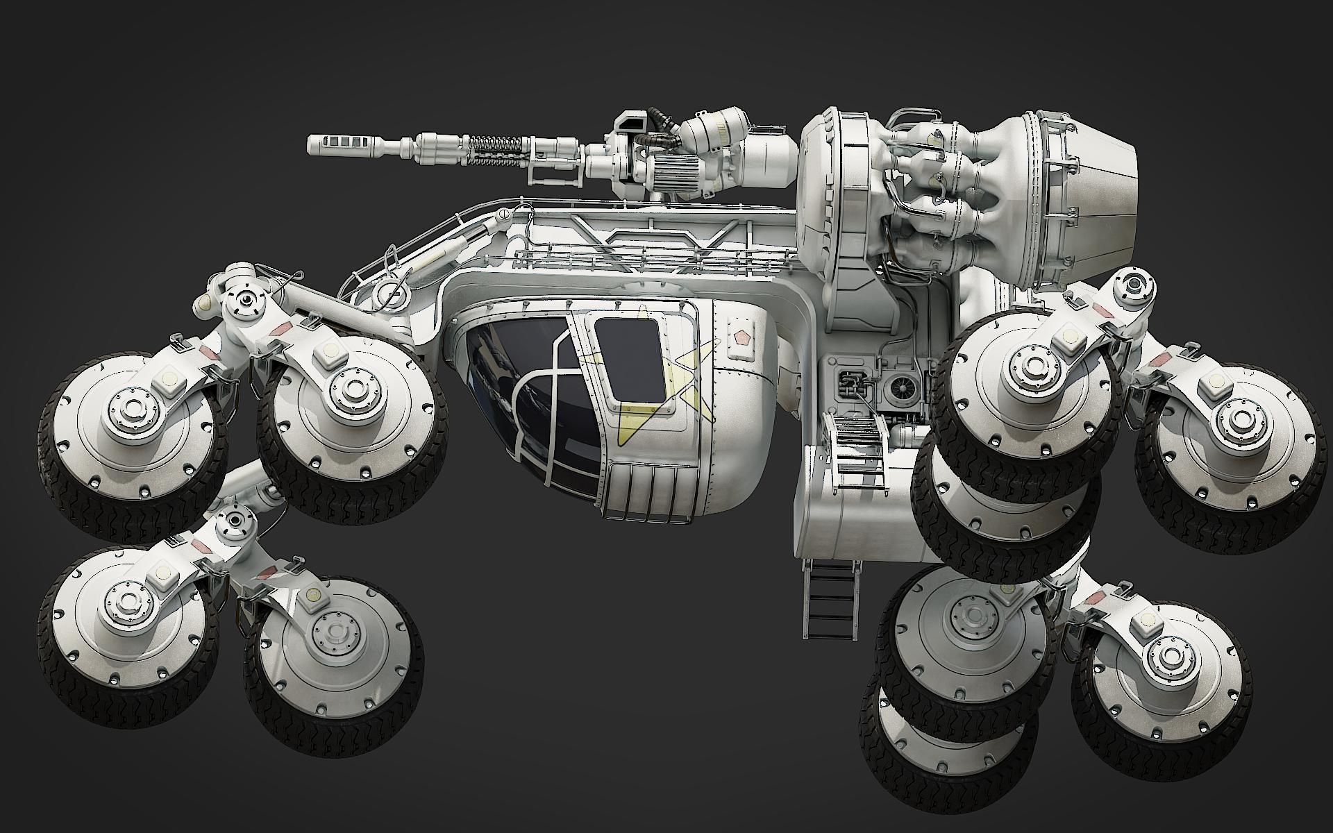 Scifi Rover 3D model_30
