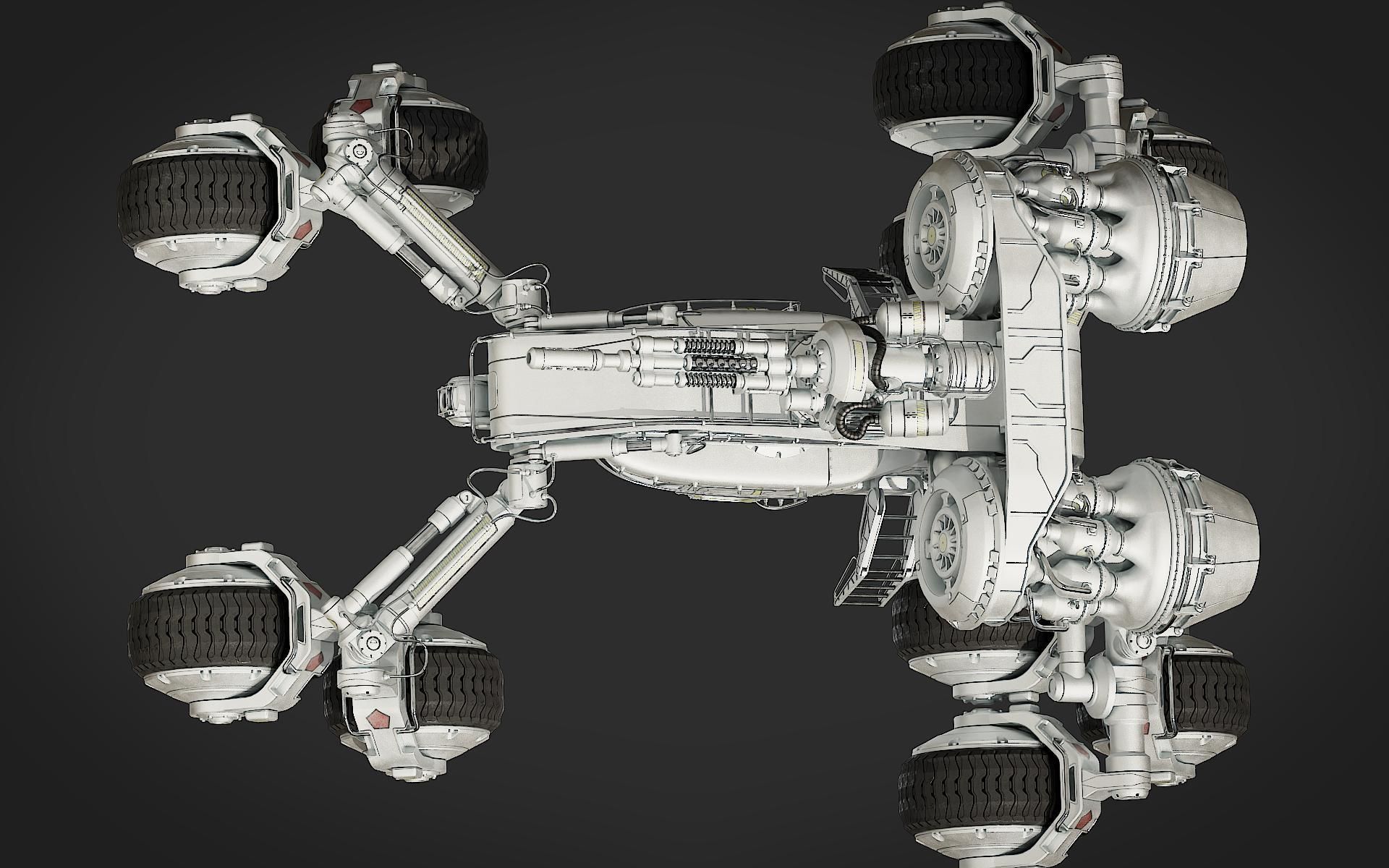 Scifi Rover 3D model_25