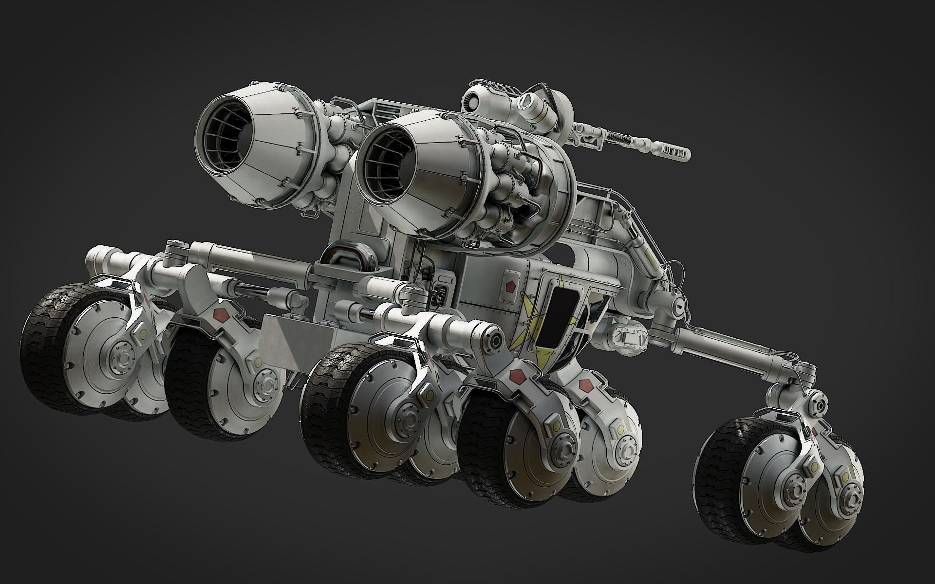 Scifi Rover 3D model_5