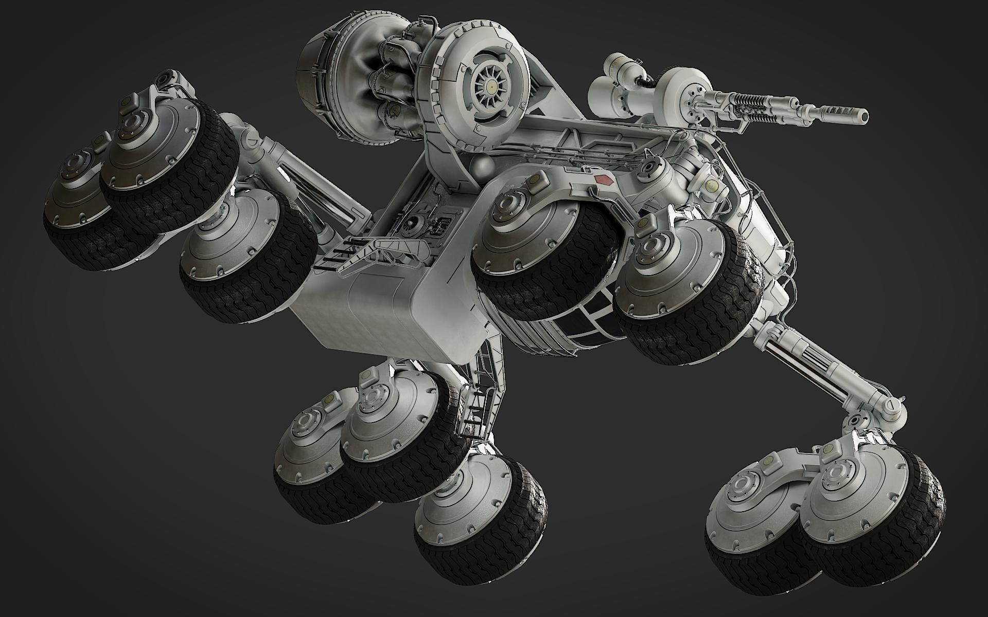Scifi Rover 3D model_27