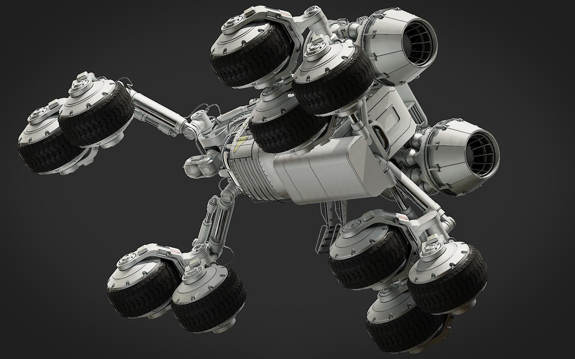 Scifi Rover 3D model_32