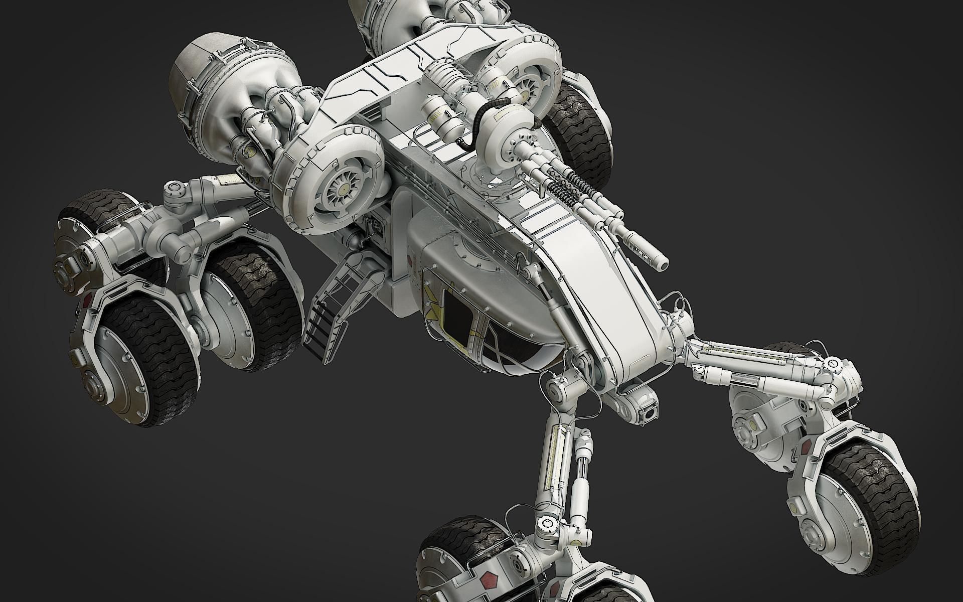 Scifi Rover 3D model_22