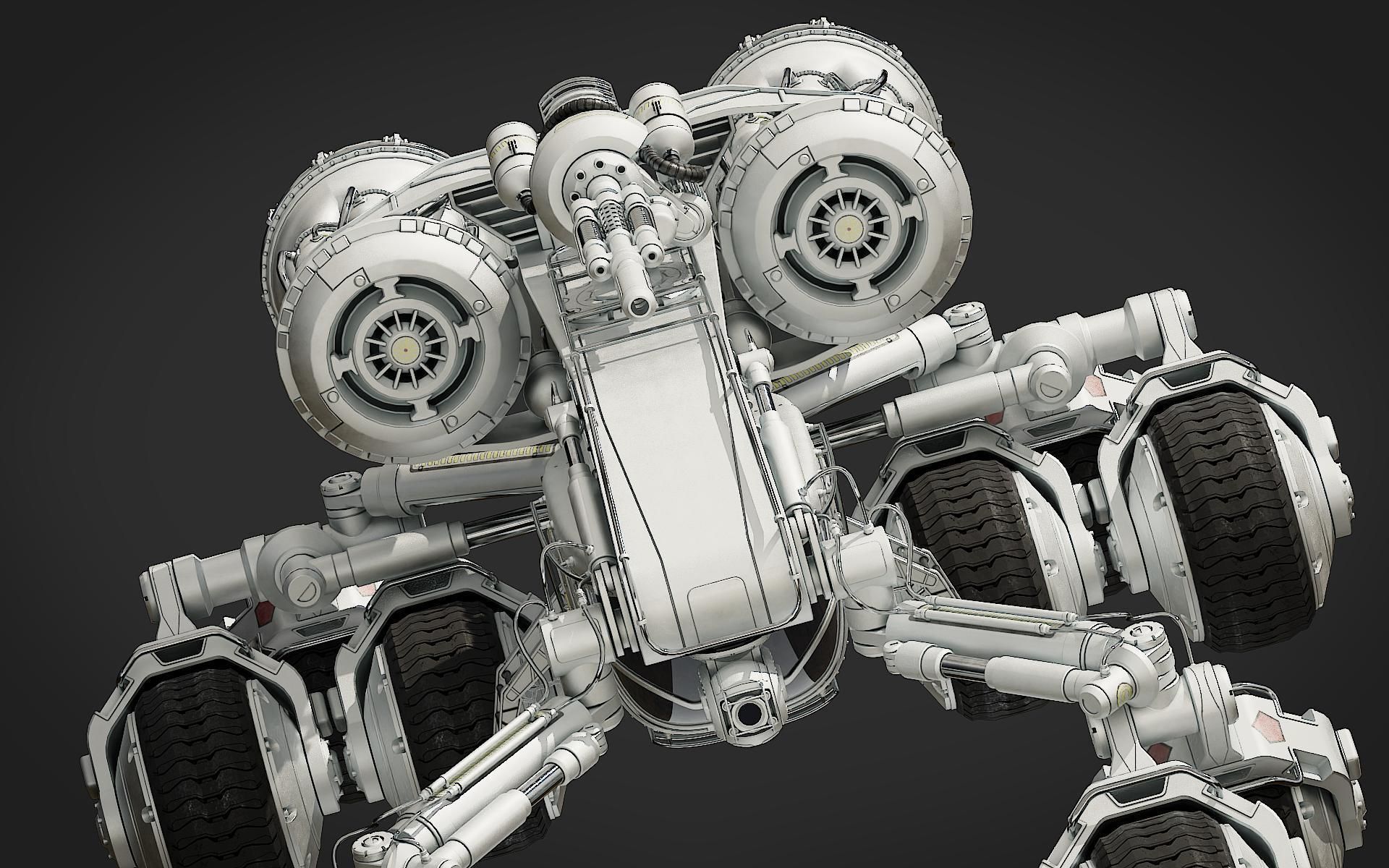 Scifi Rover 3D model_37