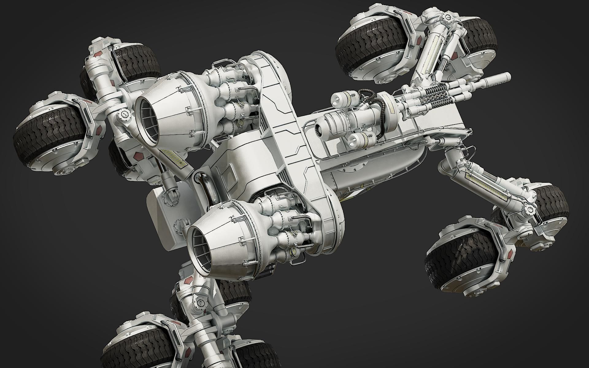 Scifi Rover 3D model_26