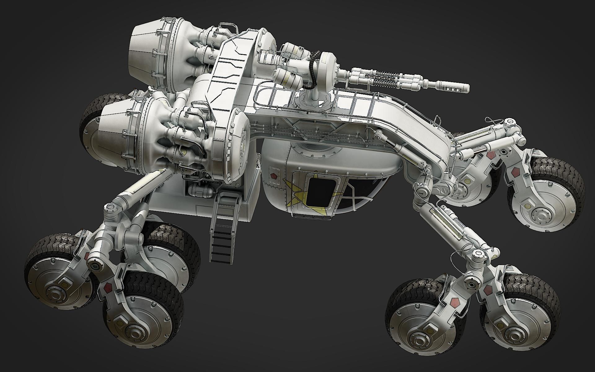 Scifi Rover 3D model_15