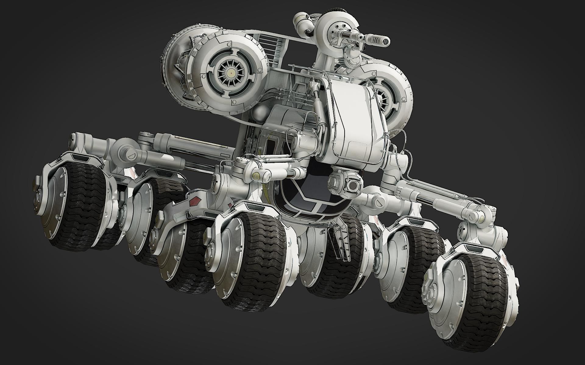 Scifi Rover 3D model_8