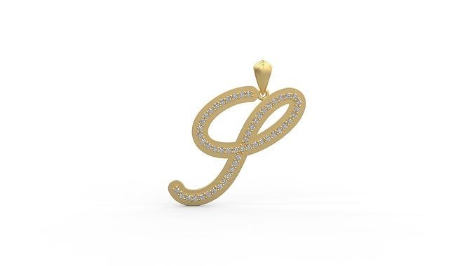 Initial Letters Pendant S 3D print model