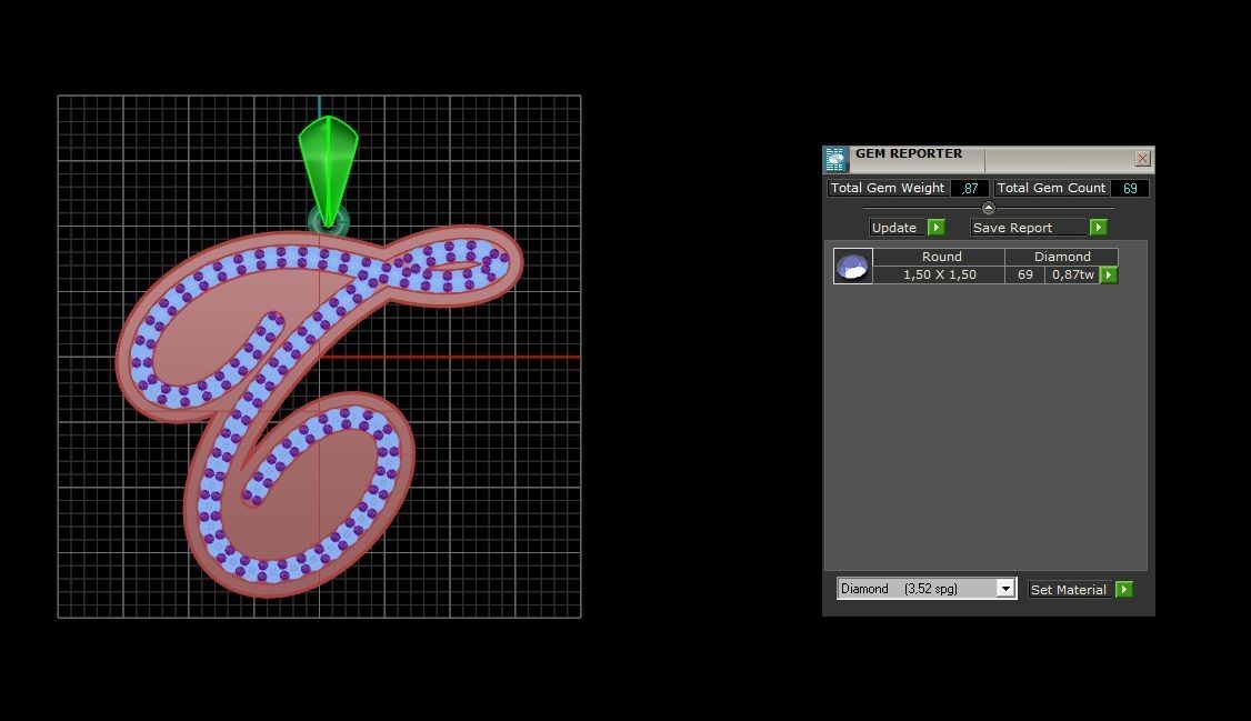 Initial Letters Pendant T 3D print model_5