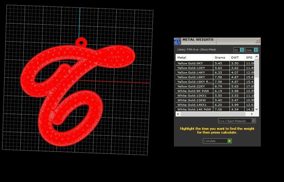 Initial Letters Pendant T 3D print model_2