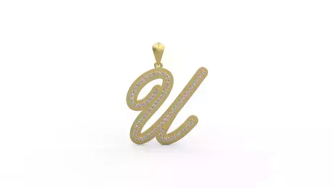 Initial Letters Pendant U