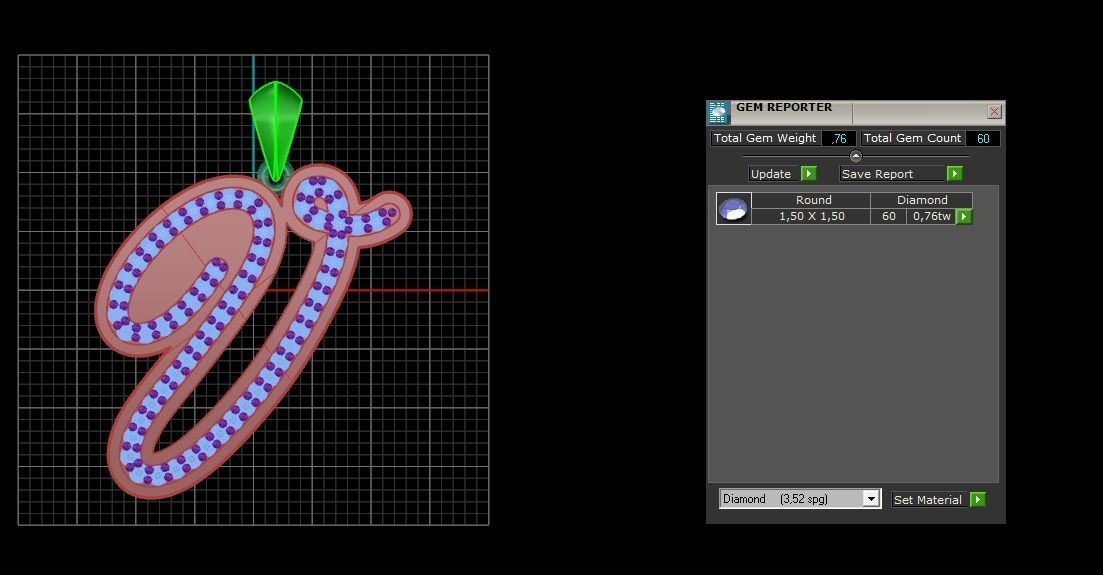 Initial Letters Pendant V 3D print model_5