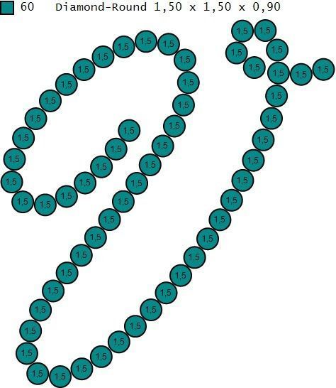 Initial Letters Pendant V 3D print model_4