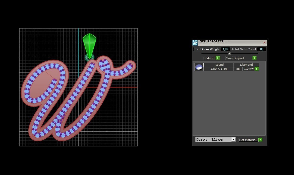 Initial Letters Pendant W 3D print model_5