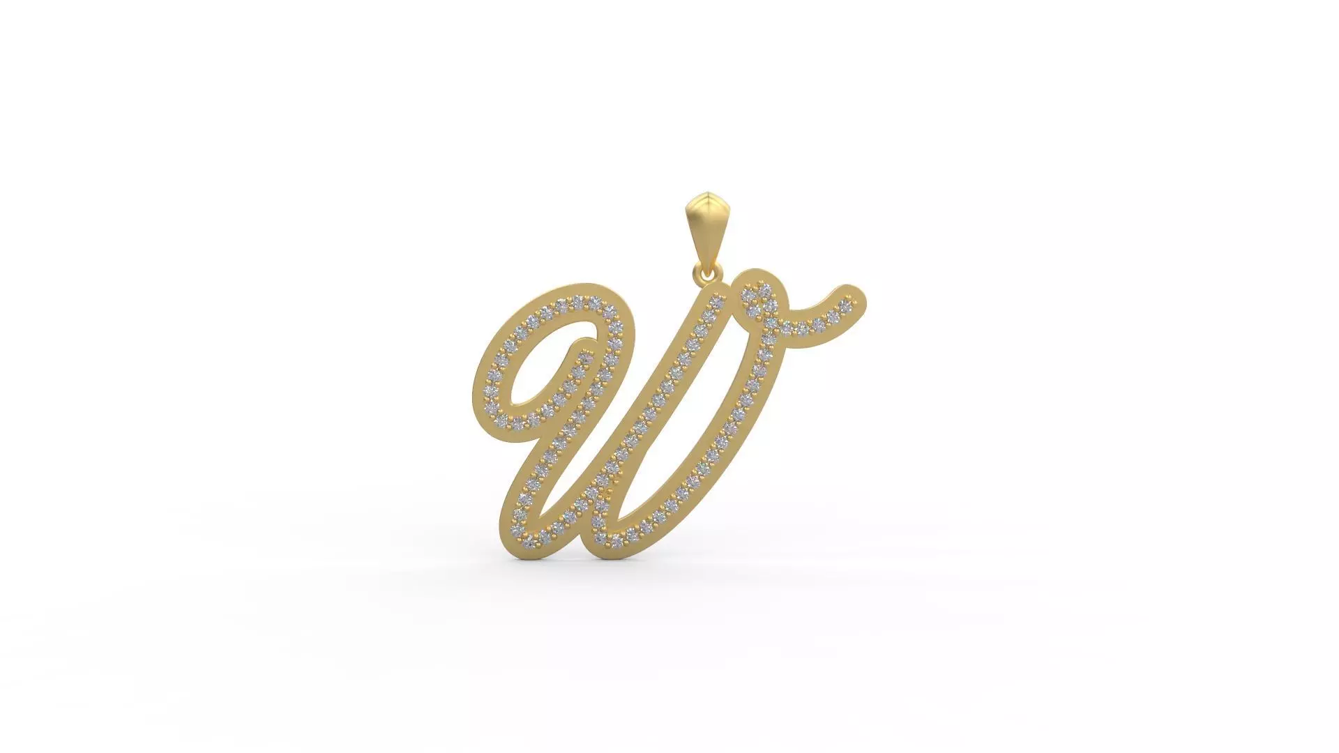 Initial Letters Pendant W 3D print model_0