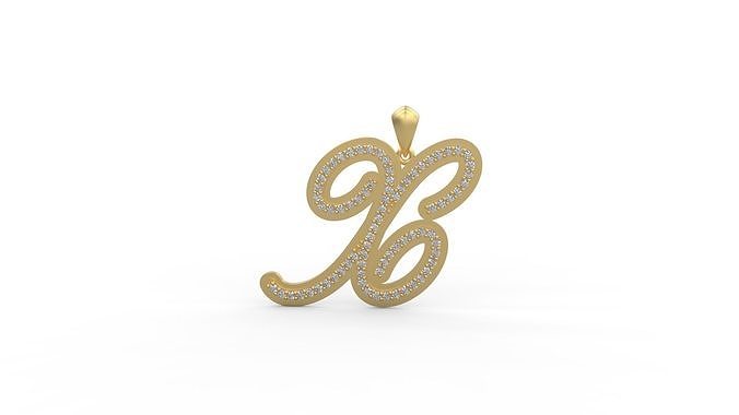  Initial Letters Pendant X 3D print model