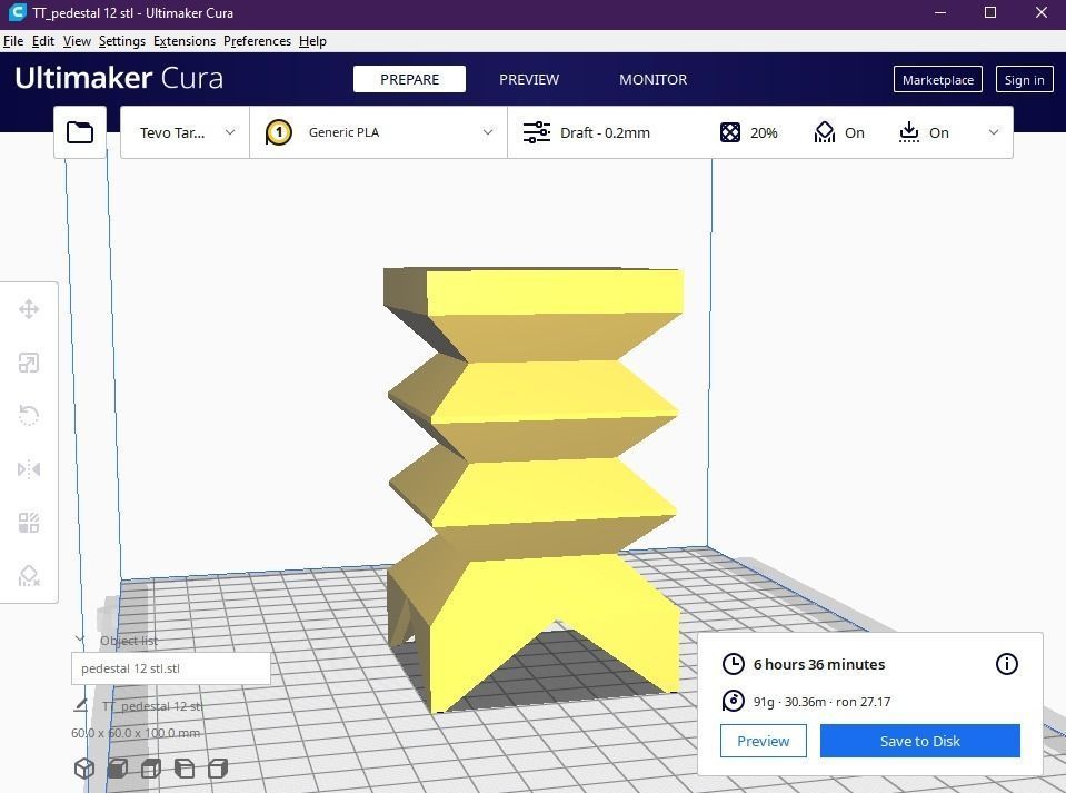 Pedestal 12 3D print model_2