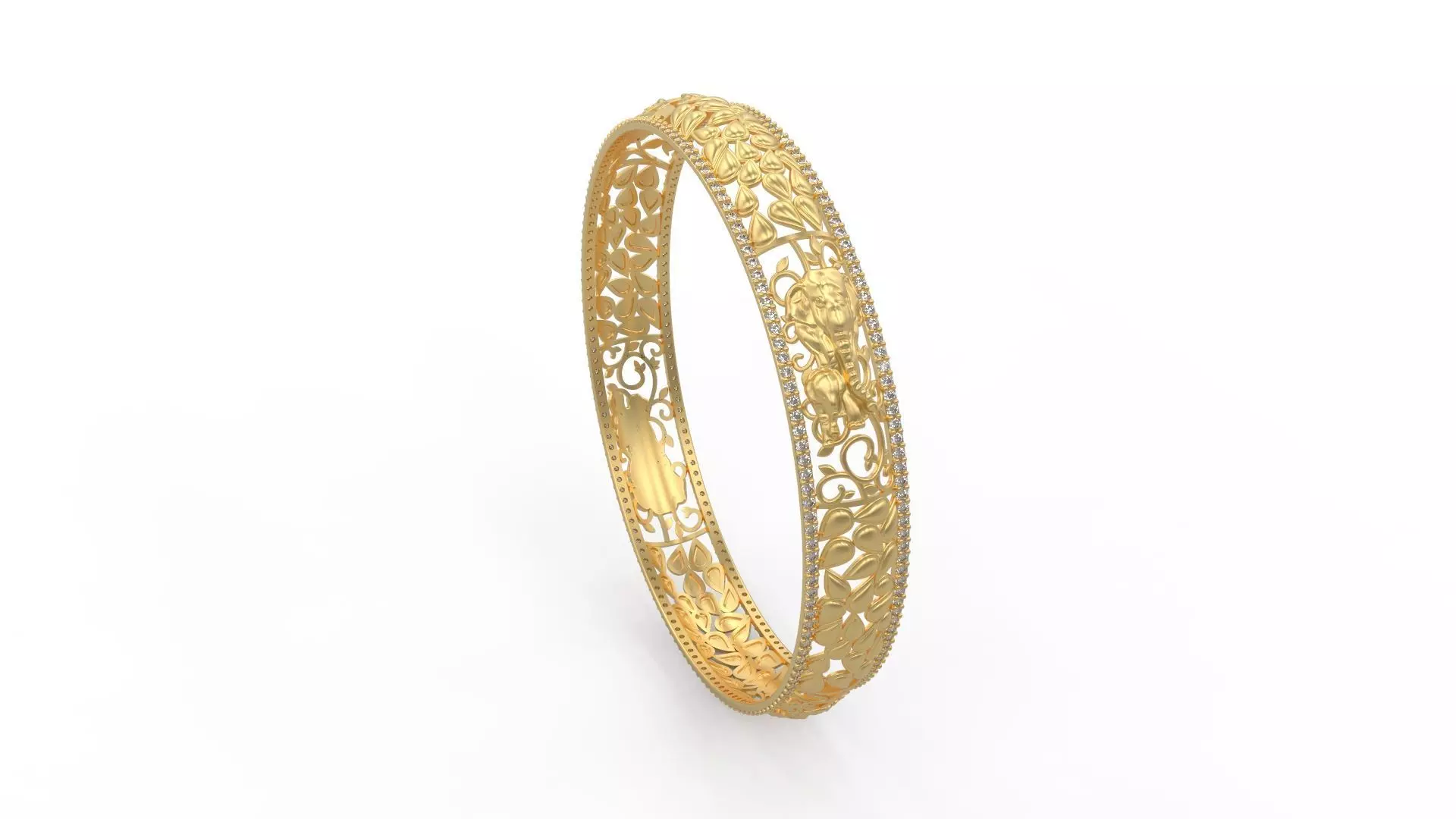 Elephant Bangle  3D print model_0