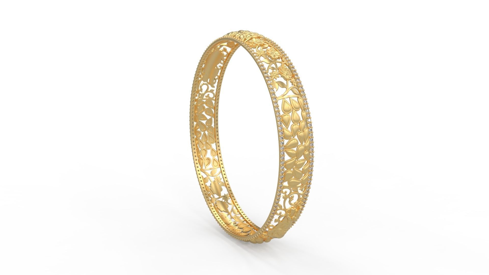 Elephant Bangle  3D print model_3