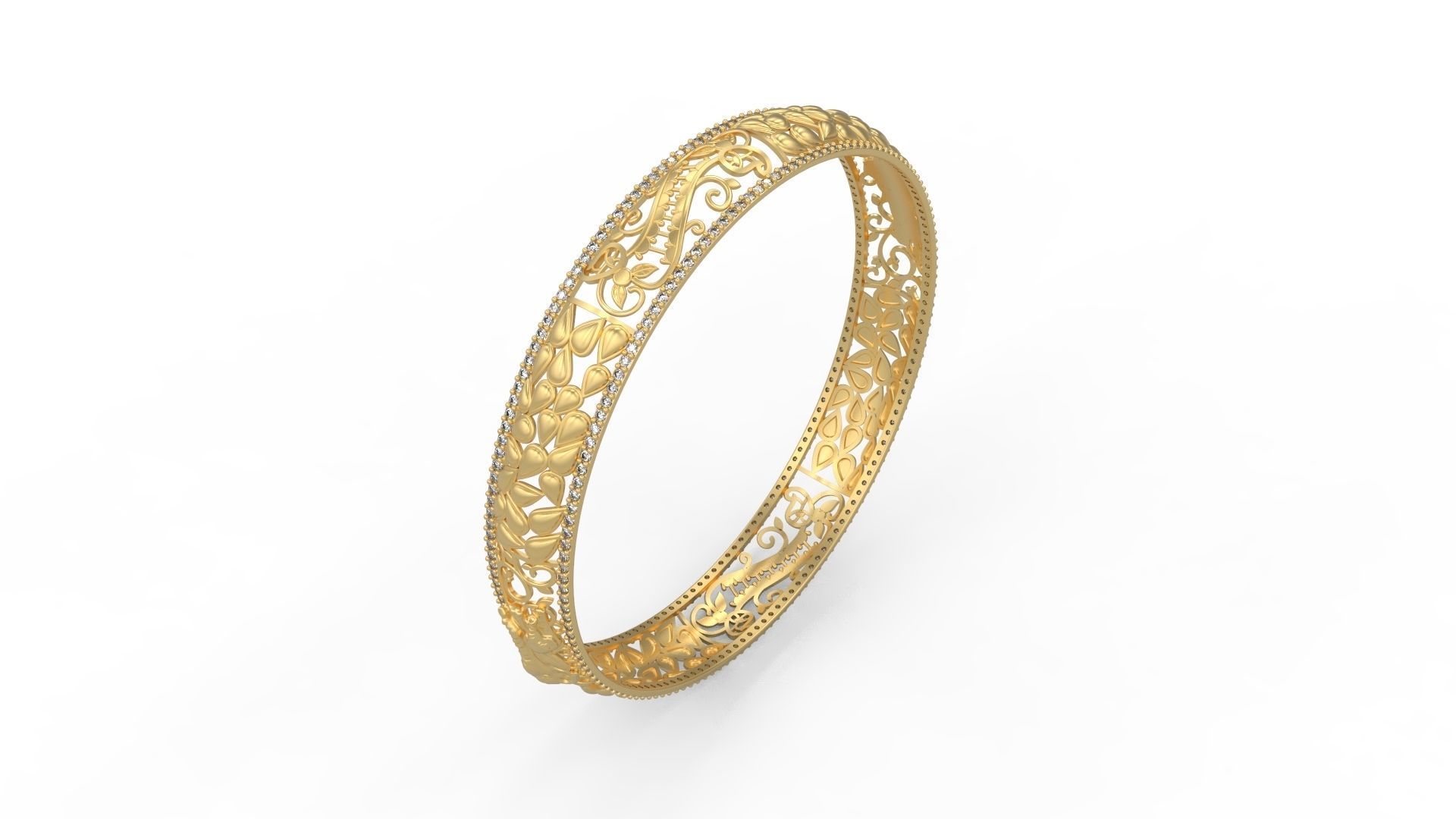 Elephant Bangle  2 3D print model_3